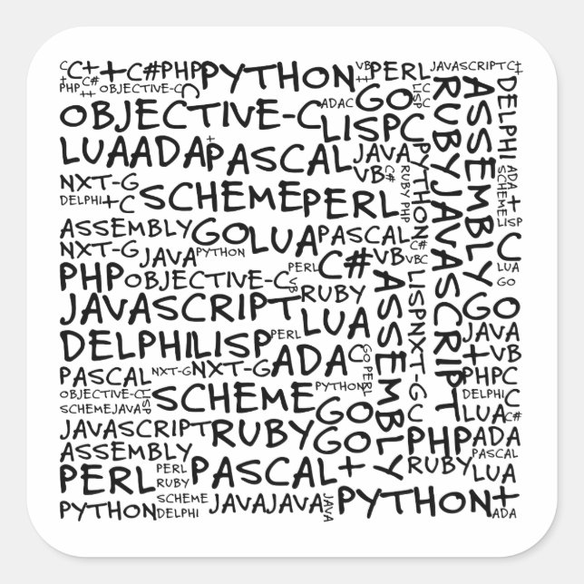 Programmers Have Multiple Programming Skills Square Sticker (Front)