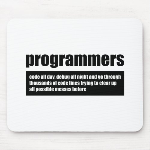 Programmers Mouse Pad