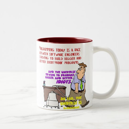Programmers versus the Universe (1) Two-Tone Coffee Mug