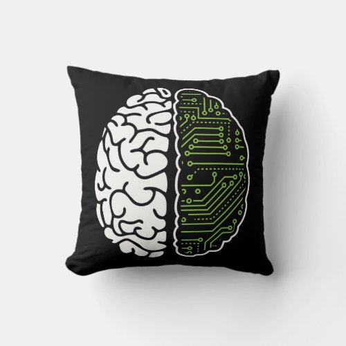 Programming Brain Chip Software Engineer Ai Throw Pillow