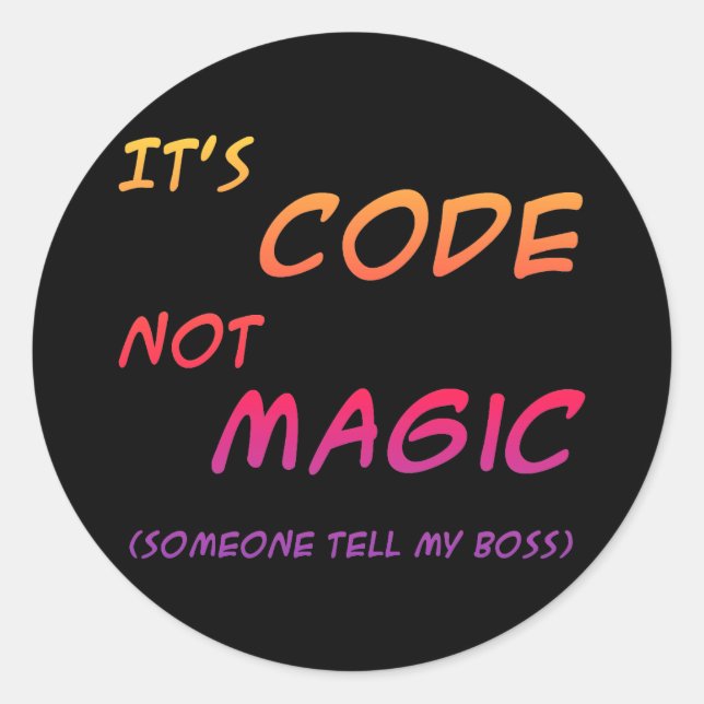 Programming Humor Sticker (Front)
