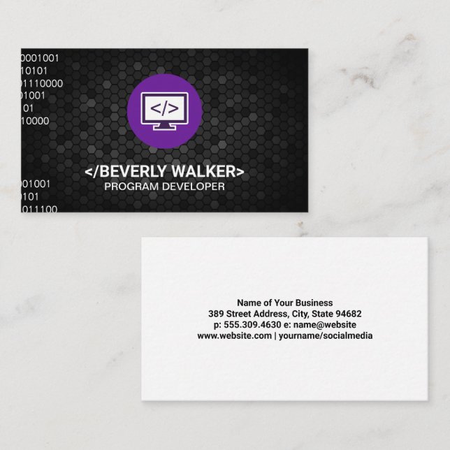 Programming Icon Business Card (Front/Back)