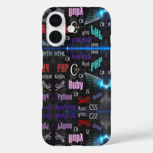 Programming Languages Colorful Pattern iPhone 16 Case