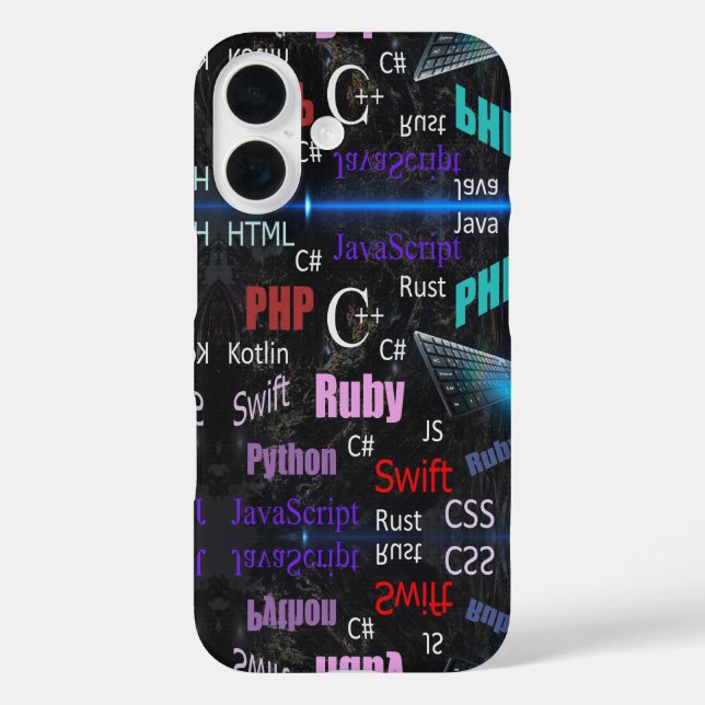 Programming Languages Colorful Pattern Case-Mate iPhone Case (Back)