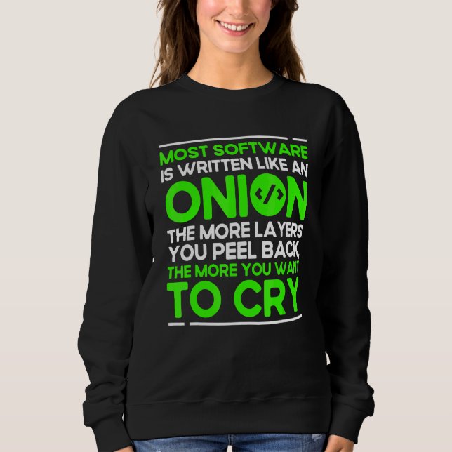 Programming Onion Syntax Programmer Software Devel Sweatshirt (Front)