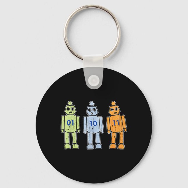Programming Robot 01 10 11 Keychain (Front)