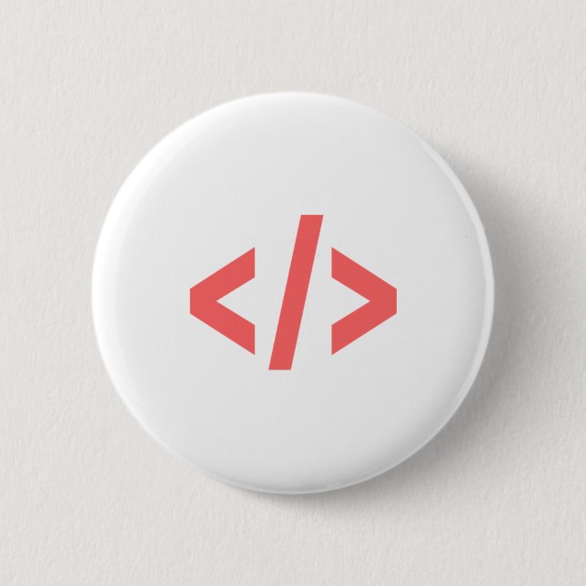 Programming Tag Pinback Button (Front)