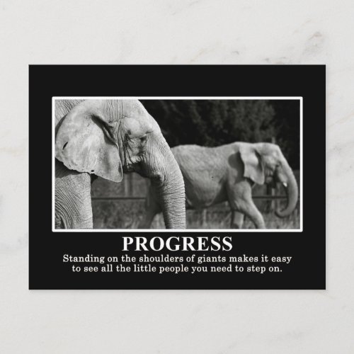 Progress by Standing on the Shoulders of Giants Postcard