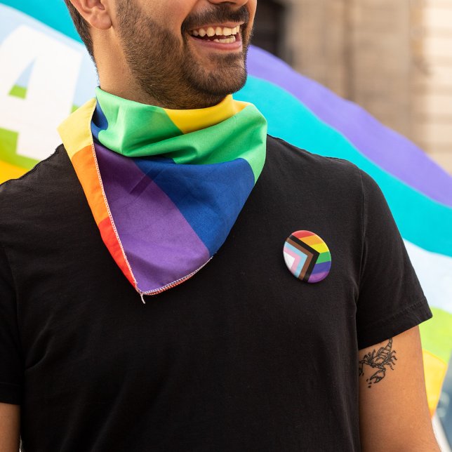 Progress Flag Rainbow Gender Diversity Pride Button (Creator Uploaded)