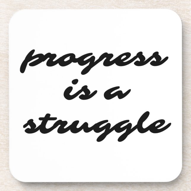 Progress Hard Plastic Coaster (Front)