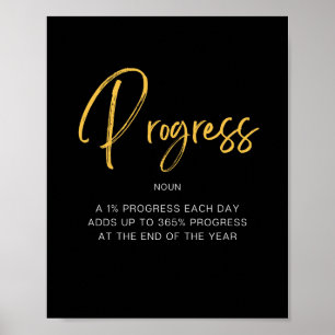 Progress Inspiring Quote Poster