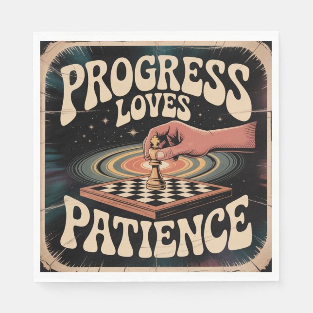 Progress Loves Patience Napkins (Front)