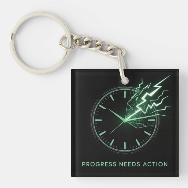 Progress Needs Action Keychain (Front)