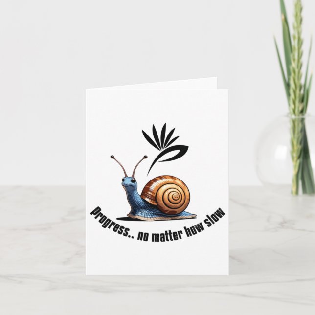 Progress..no How Slow Sticker  Card (Front)