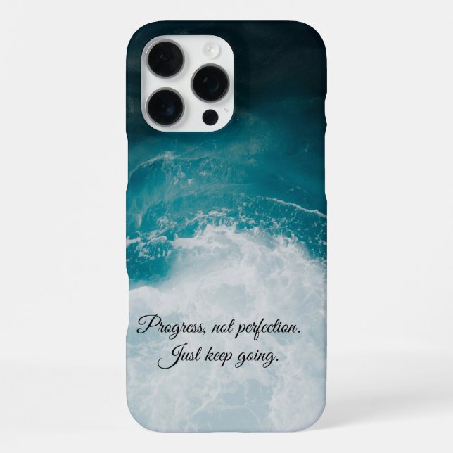 Progress, not perfection. Just keep going. Iphone Case (Back)