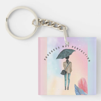 Progress Not Perfection Keychain