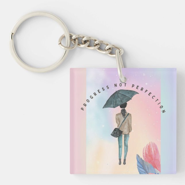Progress Not Perfection Keychain (Front)