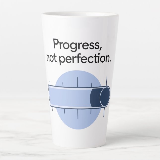 Progress, Not Perfection Latte Mug (Front)