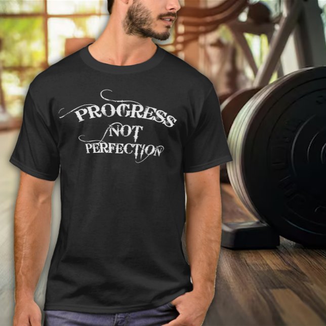 Progress Not Perfection Men's Exercise T-Shirt (Creator Uploaded)