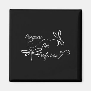 Progress Not Perfection Motivational Design  Magnet