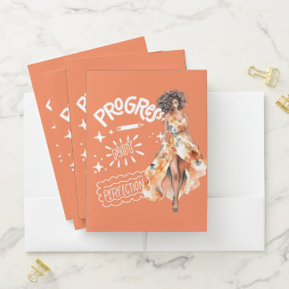 Progress, not perfection Motivational Pocket Folder