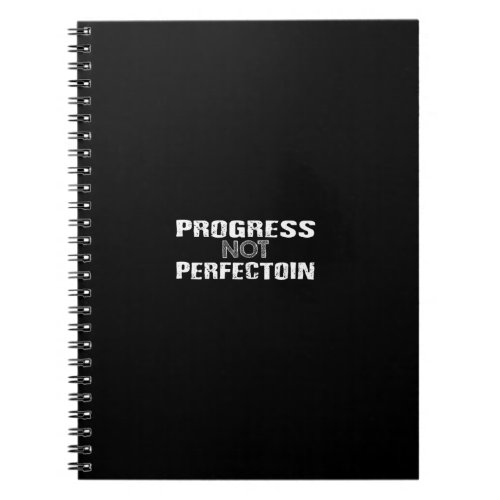 progress not perfection notebook