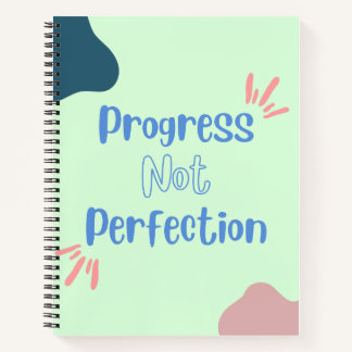 Progress not Perfection Spiral notebook
