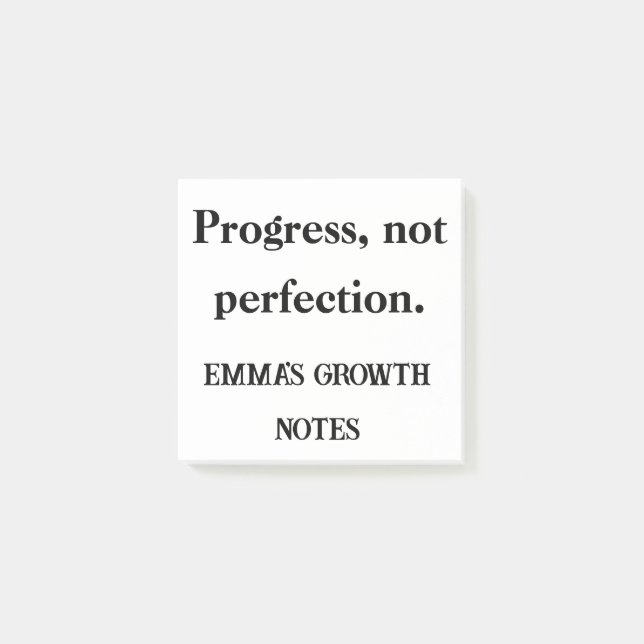 Progress Not Perfection – Uplifting Note pad  (Front)