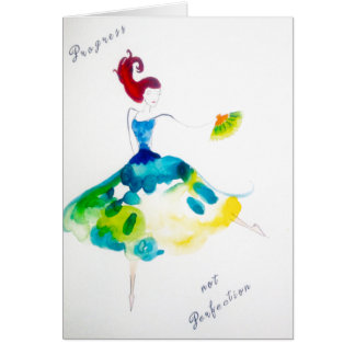 Progress not Perfection Watercolor Dancer Cards