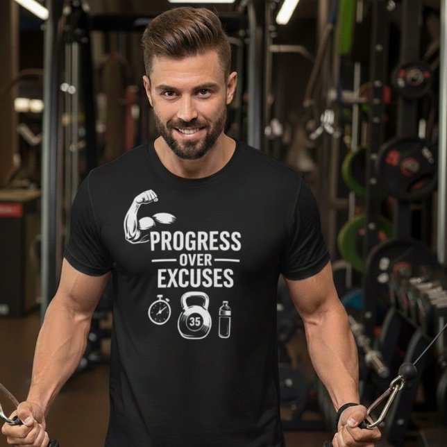 Progress Over Excuses – Motivational T-Shirt (Creator Uploaded)