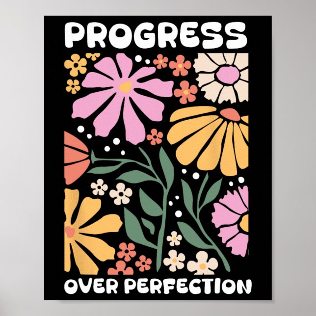 Progress Over Perfection Aba Therapist Behavior Rb Poster (Front)