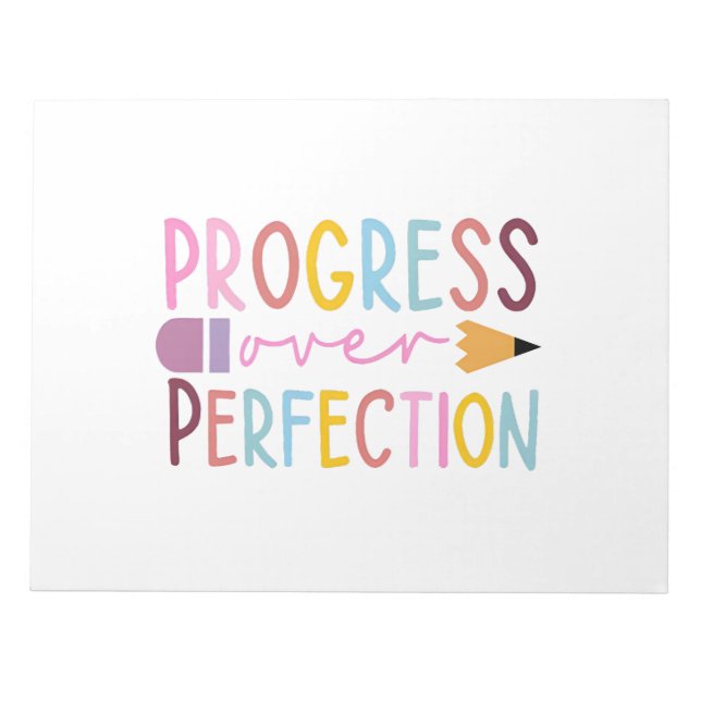 Progress Over Perfection Art Notepad (Front)