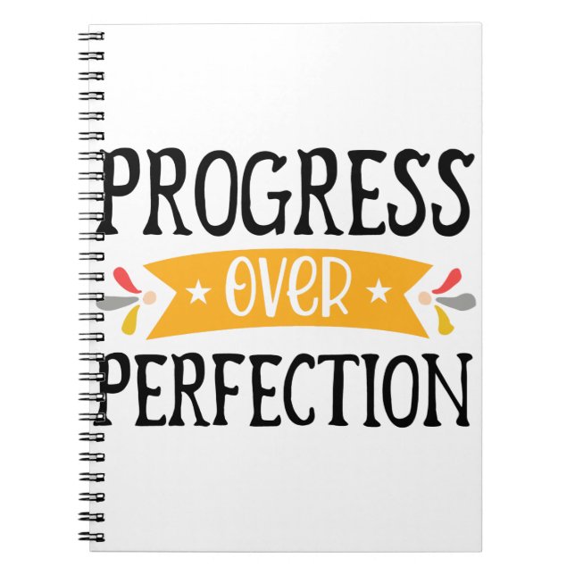 Progress Over Perfection back to School Notebook (Front)