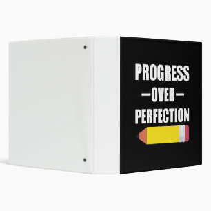 Progress Over Perfection Back To School Teacher 3 Ring Binder