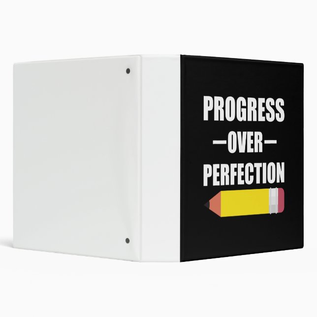Progress Over Perfection Back To School Teacher 3 Ring Binder (Background)
