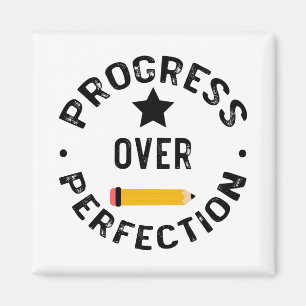 Progress Over Perfection Back To School Teacher Magnet