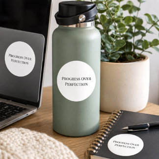 Progress Over Perfection Mental Health Classic Round Sticker