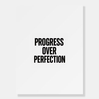 Progress Over Perfection – Minimal Quote Poster
