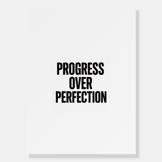 Progress Over Perfection – Minimal Quote Poster (Front)