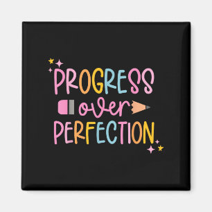 Progress Over Perfection Motivational Back To Scho Magnet