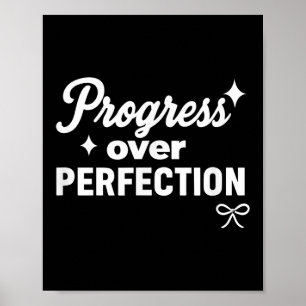 Progress Over Perfection Motivational Christian Se Poster