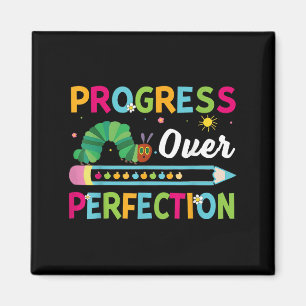 Progress Over Perfection Motivational Quote Studen Magnet