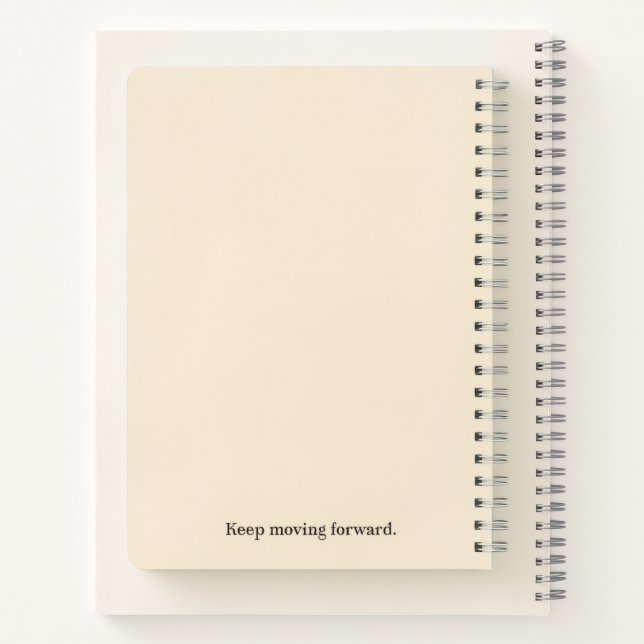 "Progress Over Perfection" Motivational Spiral Not Notebook (Back)
