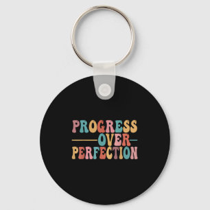 Progress Over Perfection Motivational Teacher For  Keychain