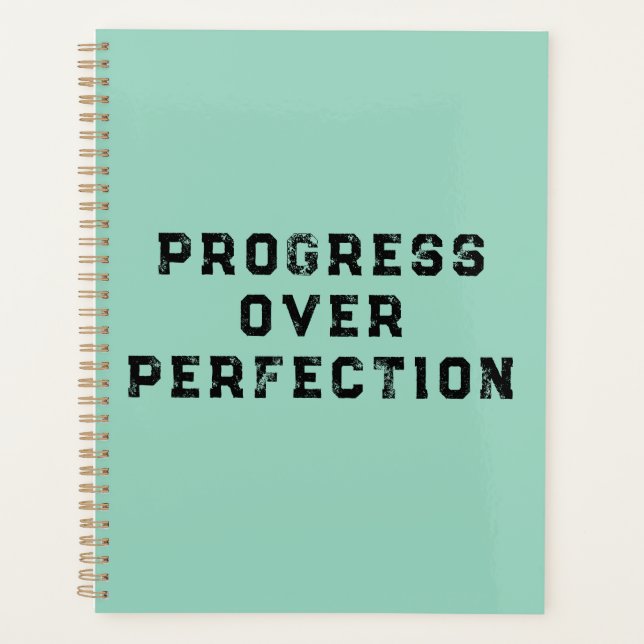 Progress Over Perfection  Planner (Front)