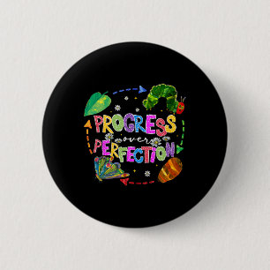 Progress Over Perfection Teacher Back To School Button
