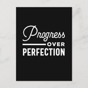 Progress Over Perfection - Teacher Life Quote Postcard
