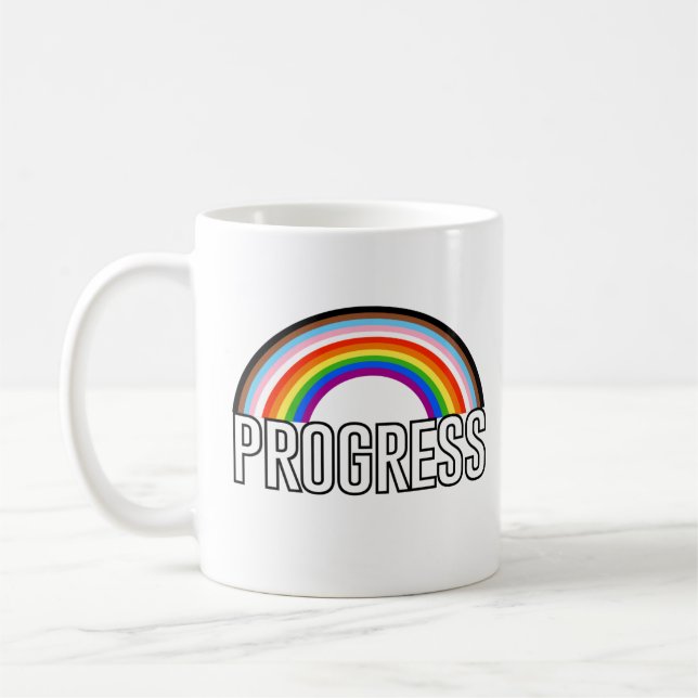 Progress Pride Arc Coffee Mug (Left)