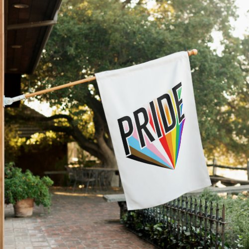 Progress Pride Burst House Flag