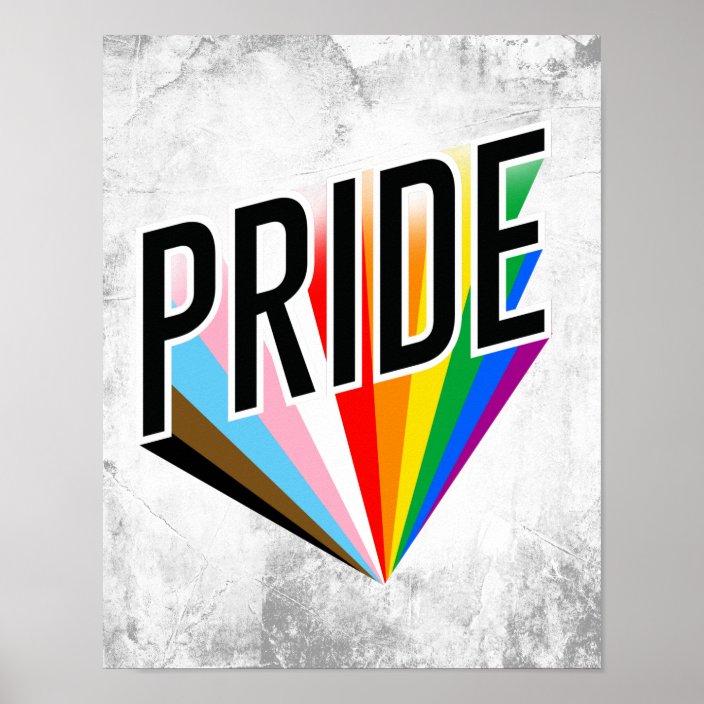 Progress Pride Burst Poster | Zazzle.com
